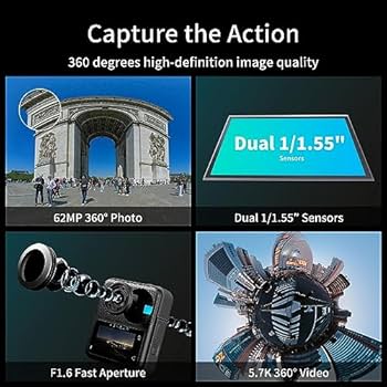 Amazon.com : KanDao QooCam 3 Action Camera with Dual 1/1.55